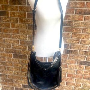 Black Leather Shoulder Bag